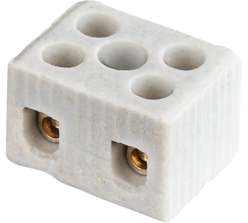Клемма керамическая винтовая КВ 1,5 - 6 мм 2 пары контактов 24А до 350 °C КЗВ NTB-HCR-2-24/WH  61706  Navigator