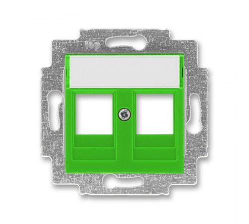 ABB Levit Зелёный Накладка с суппортом для информационных разъёмов  5014H-A01018 67  2CHH291018A4067  ABB