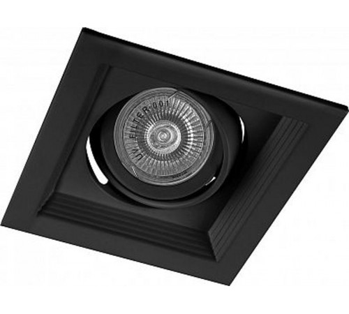 Светильник встраиваемый карданный под лампу MR16 DLT201 1x50W MR16 G5.3 черный  32441  FERON