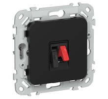 FLITE Розетка аудиоРА-1-ФлЧ черный  FI-S10-K02  IEK