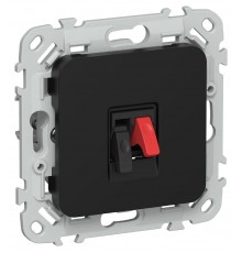 FLITE Розетка аудиоРА-1-ФлЧ черный  FI-S10-K02  IEK