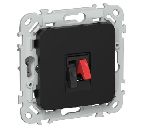 FLITE Розетка аудиоРА-1-ФлЧ черный  FI-S10-K02  IEK