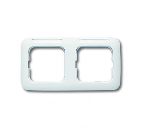 Рамка 2-постовая, горизонтальная, с полем для надписи, серия Reflex SI, цвет альпийский белый  1754-0-2171   2CKA001754A2171  ABB