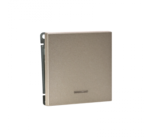 ArtGallery Шампань Выключатель 1-клавишный кнопочный с подсветкой, 10А, механизм  GAL000516  SE