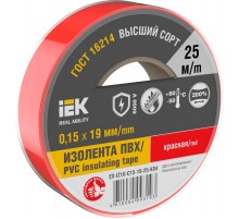 Изолента 0,15х19мм красная 25м  EX-IZ10-C15-19-25-K04  IEK