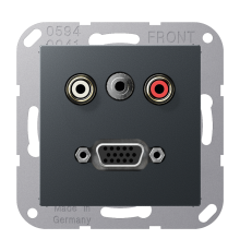 2x Cinch Audio (RCA) / Stereo Jack (TRS 3.5 mm) / VGA MAA1072ANM Jung