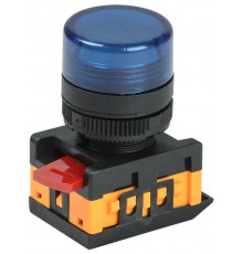 Лампа AL-22TE сигнальная d22мм синий неон/240В цилиндр   BLS30-ALTE-K07  GENERICA