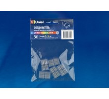 Коннекторы для светодиодной ленты 220В 5050RGB, 4 контакта UTC-K-14/B67-RGB CLEAR 005 POLYBAG прозрачный 5 шт/упак  10826  Uniel