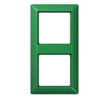 Рамка 2-кратная для вертикальной и горизонтальной установки; термопласт, зеленая  AS582BFGN  Jung