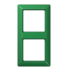 Рамка 2-кратная для вертикальной и горизонтальной установки; термопласт, зеленая  AS582BFGN  Jung