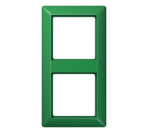 Рамка 2-кратная для вертикальной и горизонтальной установки; термопласт, зеленая  AS582BFGN  Jung