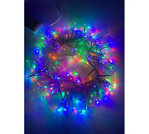 Гирлянда светодиодная  Мишура 3.9 м белый провод, мультиколор, ENIN - WM   220V IP20 (24/576)  Б0047972  ЭРА