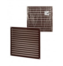 Решетка металл. усиленная 350х350, коричневая, с покрытием полимерной эмалью,  SQ1807-0734  TDM