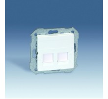 Simon 82 Адаптер со шторками на 2 коннектора UTP (RJ45), SYSTIMAX, S82, S82N, S82 Detail, слоновая кость  82009-31  Simon