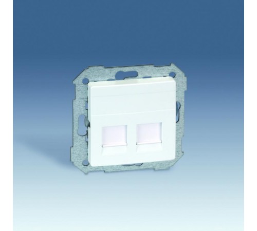 Simon 82 Адаптер со шторками на 2 коннектора UTP (RJ45), SYSTIMAX, S82, S82N, S82 Detail, слоновая кость  82009-31  Simon