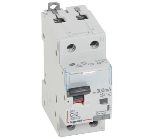 Выключатель автоматический дифференциального тока DX3 6000 1п+N 32А С 300мА тип AС  411027  Legrand