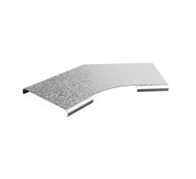 Крышка к углу плоскому плавному универсальному 45 град. к лотку 100, толщ. 1,0 мм, Сендзимир цинк, 020318  КУПТРП45-100-1,0-R100-СЦ   Ostec