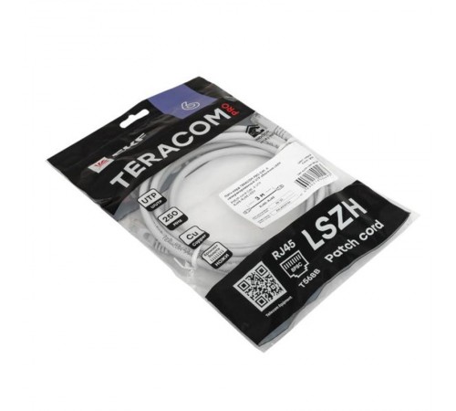 Патч-корд TERACOM PRO Cat.6 неэкранированный UTP оболочка LSZH серый (3,0м)  TRP-6UTP-LSH-3M-GY  EKF