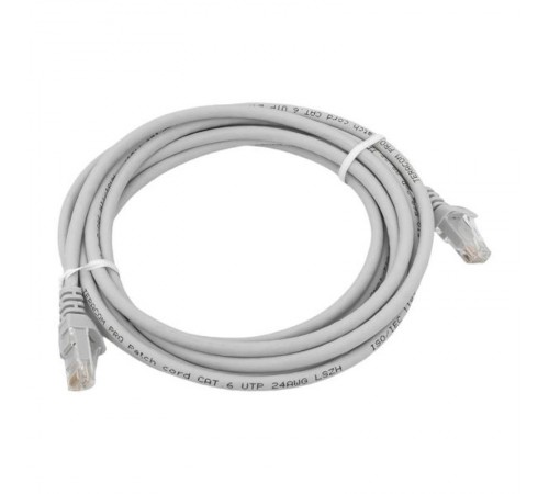 Патч-корд TERACOM PRO Cat.6 неэкранированный UTP оболочка LSZH серый (3,0м)  TRP-6UTP-LSH-3M-GY  EKF