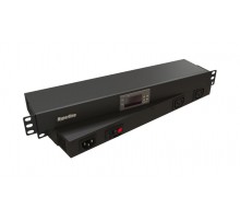 TMP-230V/2w-RAL9004 Микропроцессорная контрольная панель,1U, для всех шкафов 19'', подключение до двух устройств, датчик температ  517045  Hyperline