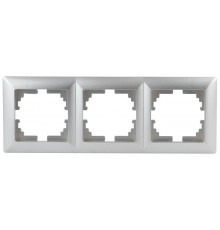 4-503-03 Intro Рамка на 3 поста, СУ, Solo, алюминий  Б0043419  Intro