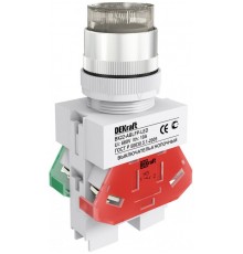 Выкл. кноп. ABLFP 22 мм LED бел. 24В AC/DC ВK-22   25068DEK  DEKraft