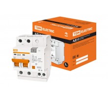 Выключатель автоматический дифференциального тока АД12 2п 63А C 30мА тип AC (4 мод)  SQ0204-0023  TDM