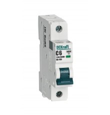 Выключатель автоматический  однополюсный ВА-105 6А C 10кА  13151DEK  DEKraft