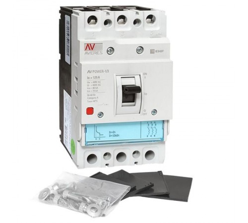 Выключатель автоматический AV POWER-1/3 125А 80kA TR AVERES  mccb-13-125H-TR-av  EKF