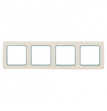 Стокгольм Рамка 4-местная белая с линией цвета синий EKF PROxima  EAM-G-305-30  EKF