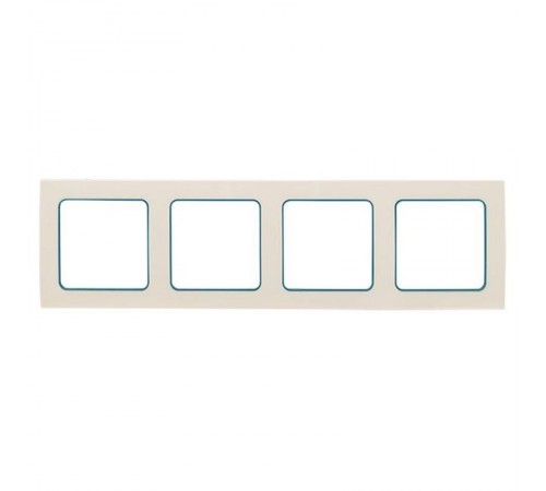 Стокгольм Рамка 4-местная белая с линией цвета синий EKF PROxima  EAM-G-305-30  EKF