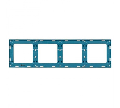 Стокгольм Рамка 4-местная белая с линией цвета синий EKF PROxima  EAM-G-305-30  EKF