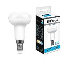Лампа светодиодная рефлектор LB-450 (7W) 230V E14 6400K R50  25515  FERON
