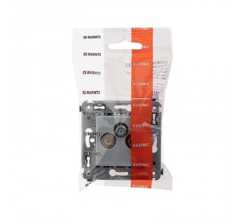 Розетка TV-FM-SAT в стену, "Avanti", "Закаленная сталь"  4404533  DKC