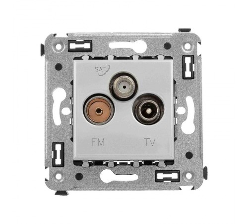 Розетка TV-FM-SAT в стену, "Avanti", "Закаленная сталь"  4404533  DKC