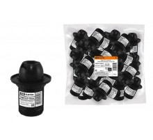 Патрон Е14 с кольцом, термостойкий пластик, черный  SQ0335-0054  TDM