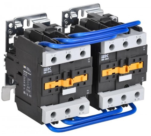 Контактор КМИ-48032 реверс 80А 230В/АС3 2НО;2НЗ  KKM43-080-230-22-1  IEK