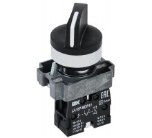 Переключатель LA167-BDF41 2 полож. 1з черный  BSW20-BDF41-1-24-67-2-K02  IEK