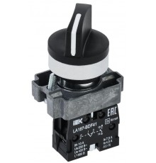 Переключатель LA167-BDF41 2 полож. 1з черный  BSW20-BDF41-1-24-67-2-K02  IEK