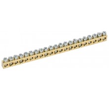 TEKFOR Шина нулевая сечение 6х9 21 отв. латунь  TF-KP00D-SN-21  IEK