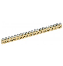 TEKFOR Шина нулевая сечение 6х9 21 отв. латунь  TF-KP00D-SN-21  IEK