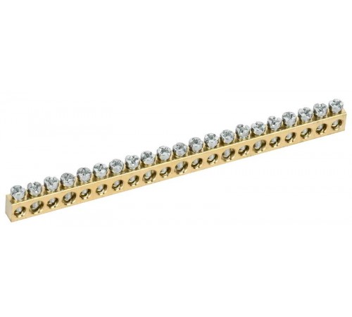 TEKFOR Шина нулевая сечение 6х9 21 отв. латунь  TF-KP00D-SN-21  IEK