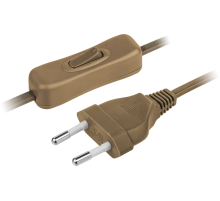 Шнур 61 721 NPS-FS-170-2x0.5-BR 1.7м с выкл. коричневый 61721 Navigator