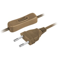 Шнур 61 721 NPS-FS-170-2x0.5-BR 1.7м с выкл. коричневый 61721 Navigator