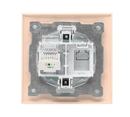 Валенсия розетка телефонная RG-11 1-местная кремовая EKF PROxima   EWT01-034-20   EKF