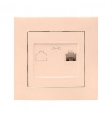 Валенсия розетка телефонная RG-11 1-местная кремовая EKF PROxima   EWT01-034-20   EKF