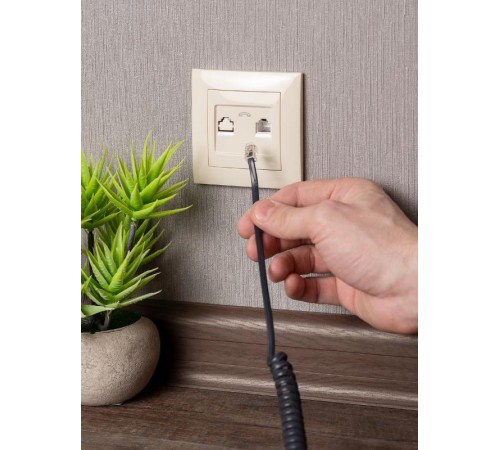 Валенсия розетка телефонная RG-11 1-местная кремовая EKF PROxima   EWT01-034-20   EKF