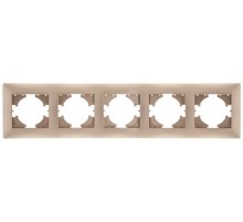 Bravo РАМКА 5-местная, цвет  шампань  С1050-027  GUSI Electric