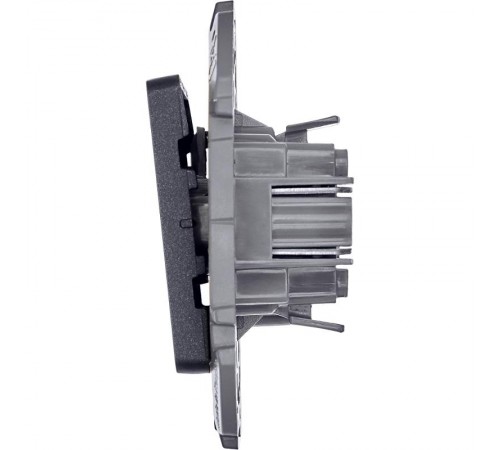 Inspiria Антрацит Переключатель без фиксации (кнопка) с Н.О./Н.З. контактом 6 A С/У без рамки  673693  Legrand