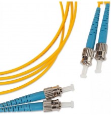 Патч-корд FC-D2-9-ST/UR-ST/UR-H-2M-LSZH-YL волоконно-оптический (шнур) SM 9/125 (OS2), ST/UPC-ST/UPC, 2.0 мм, duplex, LSZH, 2 м  238486  Hyperline